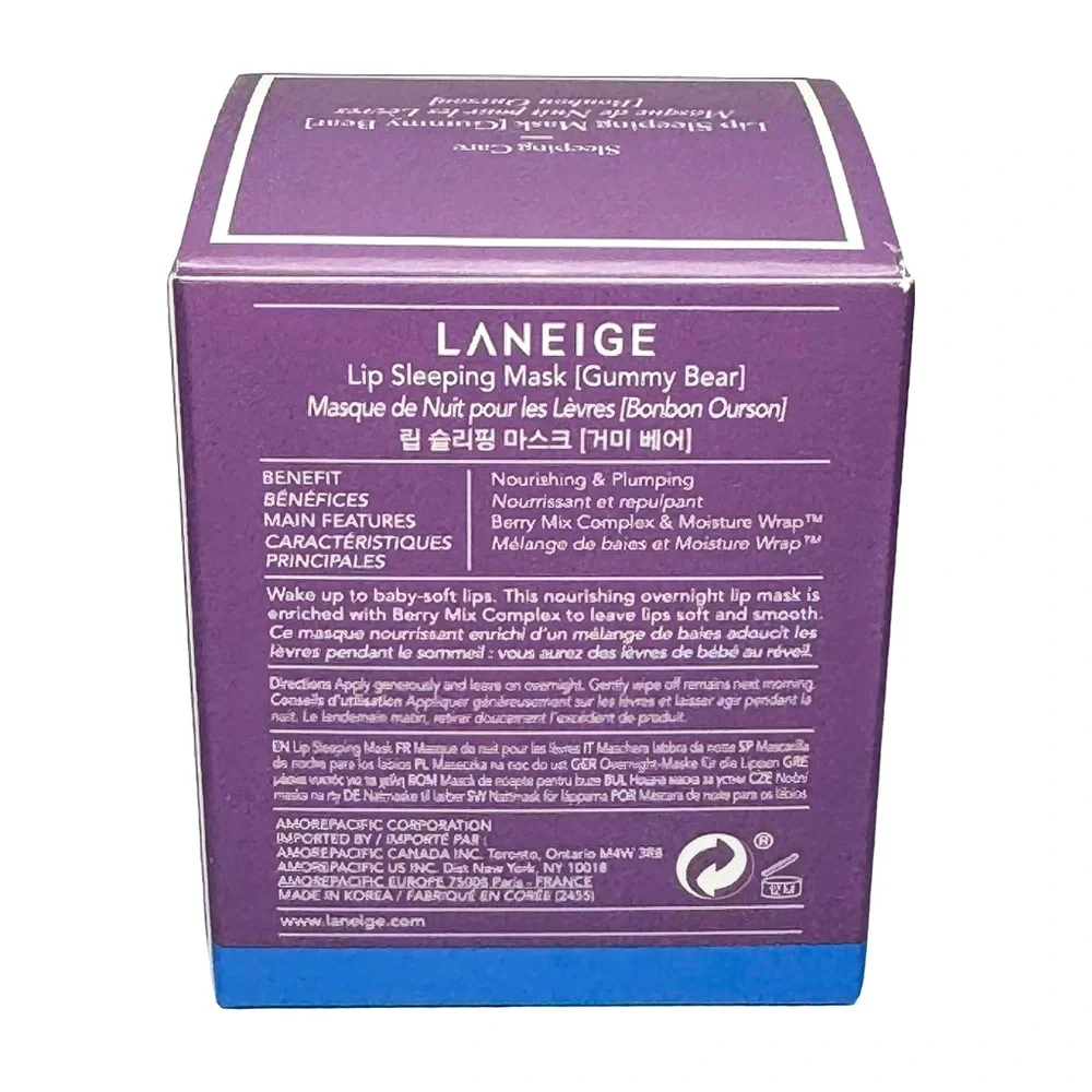 Laneige Lip Sleeping Mask Gummy Bear 20g New In Box Hydrating Balm K Beauty